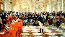 Pushkin reading his poem to Derzhavin