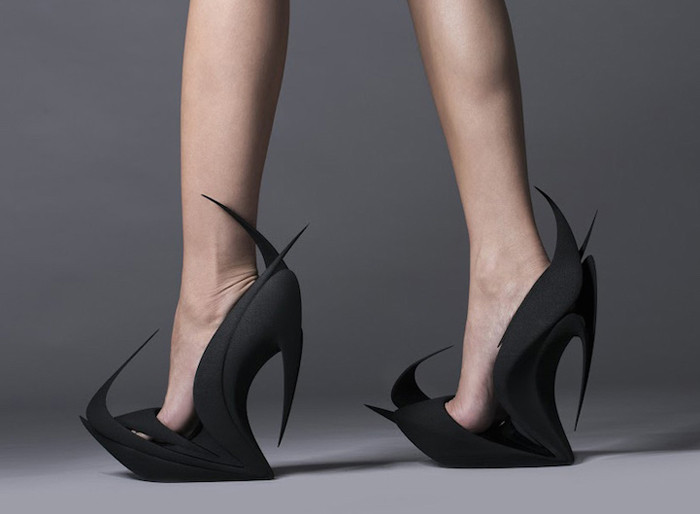 Zaha Hadid 3D Printed Flames Shoes