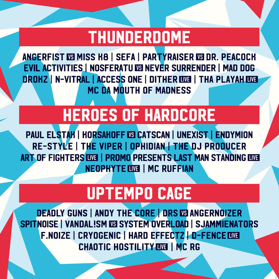 Line-up Thunderdome 2019