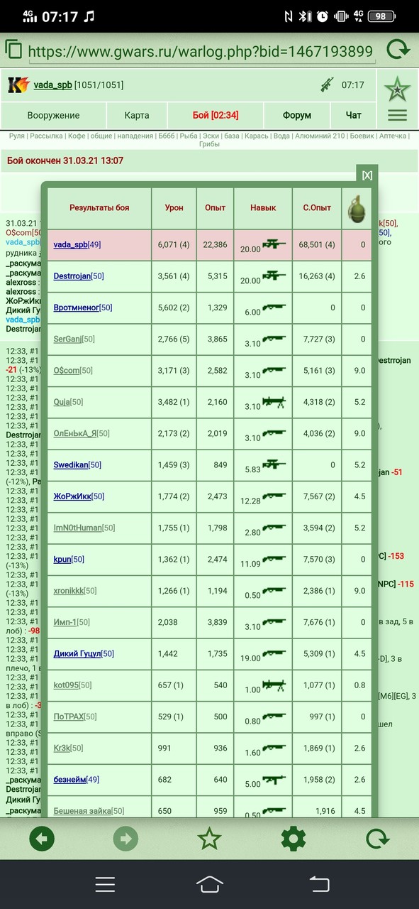 68.5� �� https://www.gwars.io/warlog.php?bid=1467193899